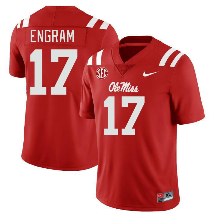 Ole Miss Rebels #17 Evan Engram College Football Jerseys Stitched Sale-Red